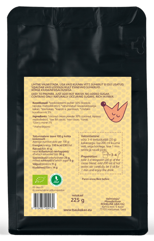 Kookosekakao lõvilakk-korallnarmikuga 225g - Image 2