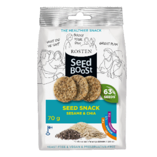 SeedBoost seesami- ja chiaseemnete snäkk 70g