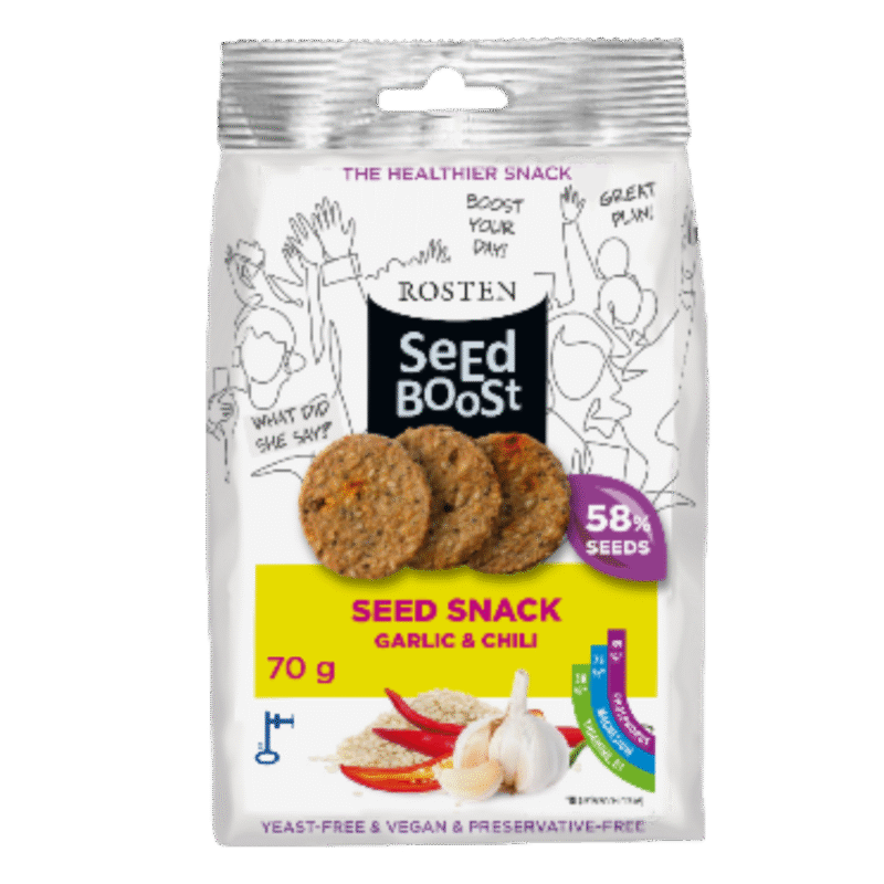 SeedBoost küüslaugu ja tšilliga snäkk 70g
