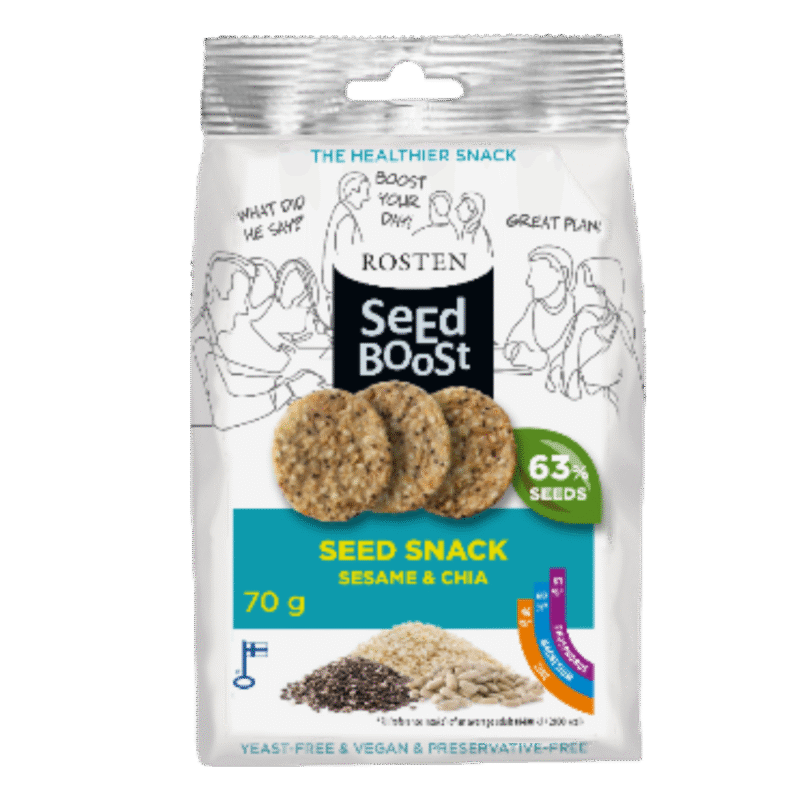 SeedBoost seesami- ja chiaseemnete snäkk 70g