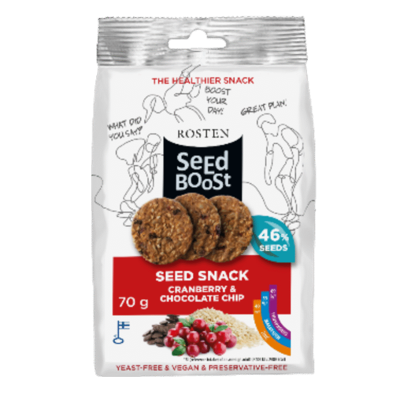 SeedBoost jõhvika ja šokolaadiga snäkk 70g