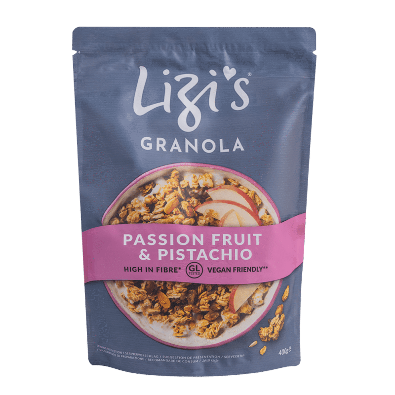 Lizi´s passionvilja-pistaatsia granola 400g