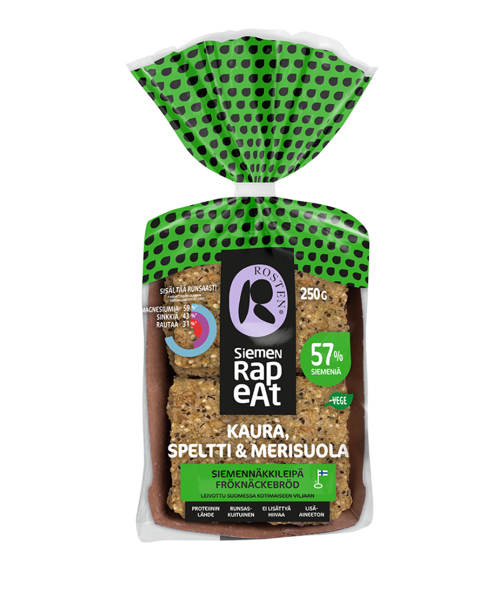 Kaera, spelta ja meresoolaga näkileib 250g