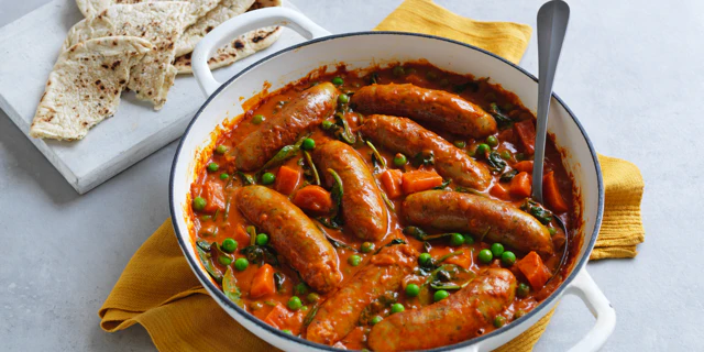 Aeglaselt küpsetatud võikana vorstid